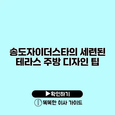 송도자이더스타의 세련된 테라스 주방 디자인 팁