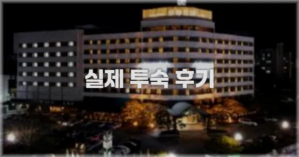 💬 실제 투숙 후기