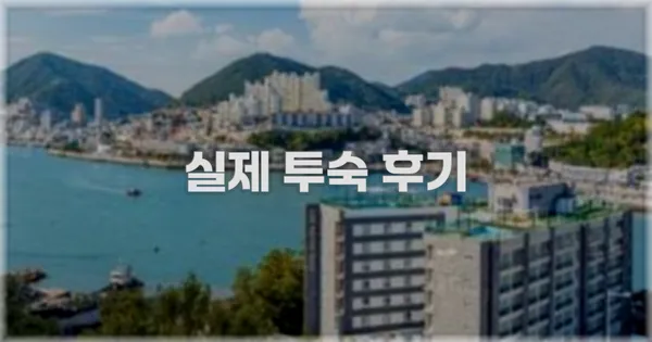 💬 실제 투숙 후기